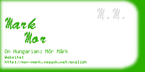 mark mor business card