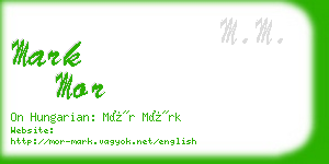 mark mor business card